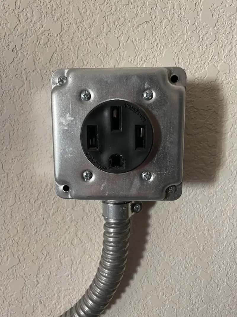 NEMA 14-50 outlet installed for Smart Home Electrical in Castroville